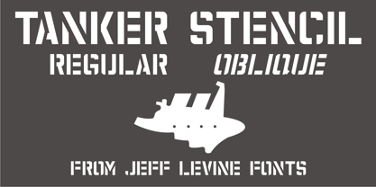 Tanker Stencil JNL Font Poster 1