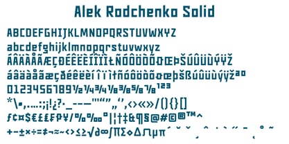 Alek Rodchenko Font Poster 2