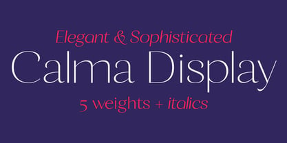 Calma Display Font Poster 1