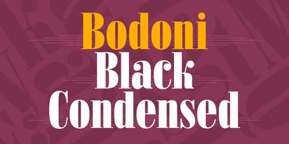 Bodoni Black Condensed Font Poster 5