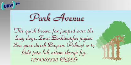 Park Avenue Font Poster 1