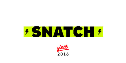 Snatch Font Poster 1