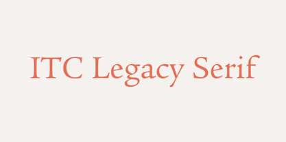 ITC Legacy Serif Font Poster 1