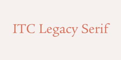 ITC Legacy Serif fuente Póster 1