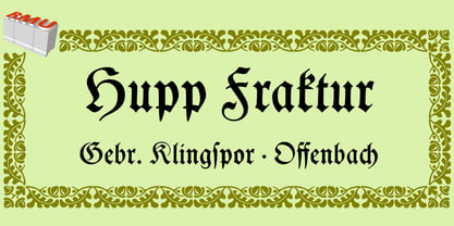 Hupp Fraktur Fuente Póster 1