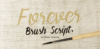 Forever Brush Script Font Poster 1