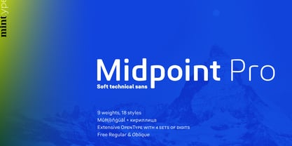 Midpoint Pro Font Poster 1