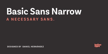 Basic Sans Narrow Font Poster 1