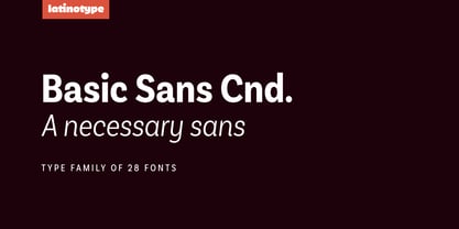 Basic Sans Cnd Font Poster 1
