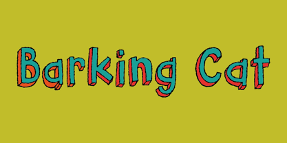 Barking Cat Font Poster 1