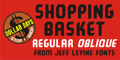 Shopping Basket JNL Font Poster 1