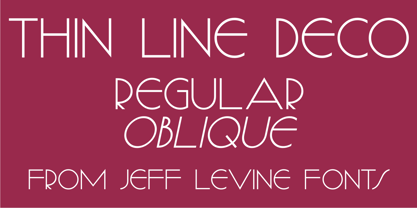 Thin Line Deco JNL Font Poster 1