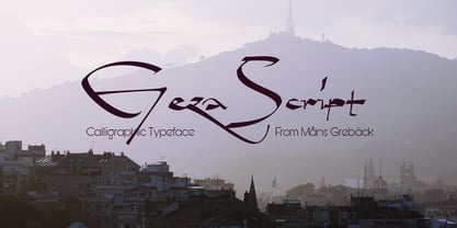Geza Script Font Poster 1