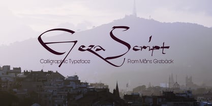 Geza Script Fuente Póster 1