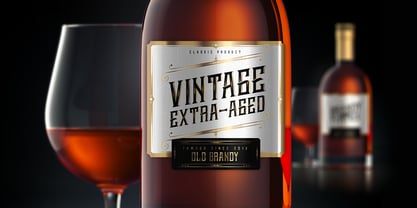 Brandy Label Fuente Póster 3