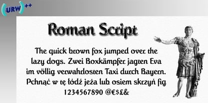 Roman Script Fuente Póster 1