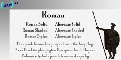 Roman Shaded Font Poster 1