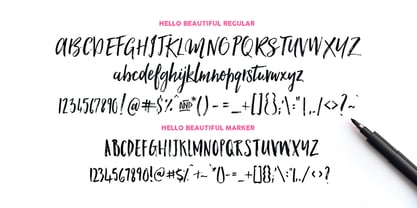 Hello Beautiful Font Poster 5