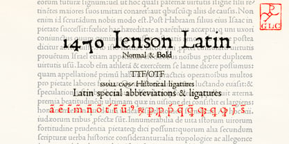 1470 Jenson Latin Font Poster 1
