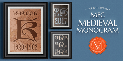 MFC Medieval Monogram Font Poster 1