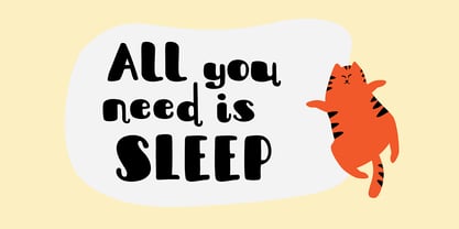 Sleepy Fat Cat Font Poster 5