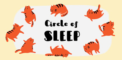 Sleepy Fat Cat Font Poster 7