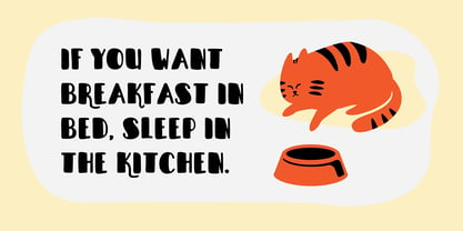 Sleepy Fat Cat Font Poster 8