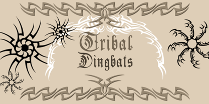 Tribal Dingbats Font Poster 1