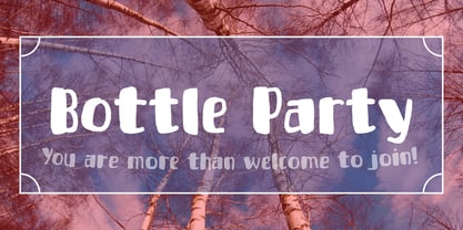 Bottle Party Font Poster 1