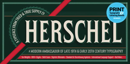 Herschel Font Poster 1