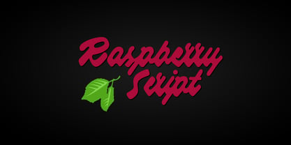 Raspberry Script Font Poster 3