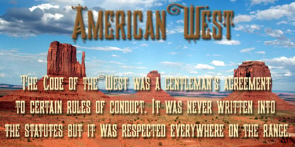 American West Font Poster 1