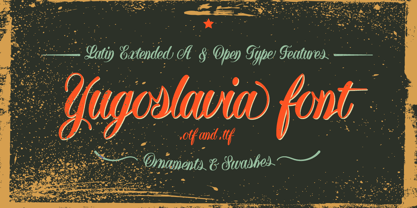 Yugoslavia Font Poster 2