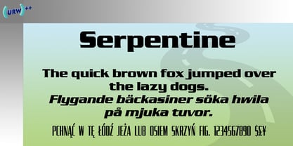 Serpentine Font Poster 1