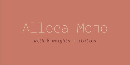 Alloca Mono Font Poster 1