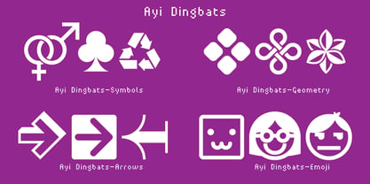 Ayi Dingbats Font Poster 1