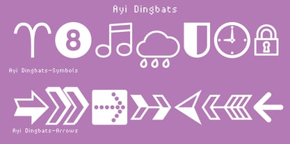 Ayi Dingbats Font Poster 2