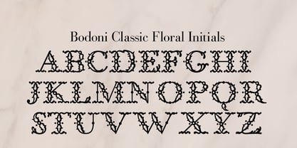 Bodoni Classic Initials Fuente Póster 5