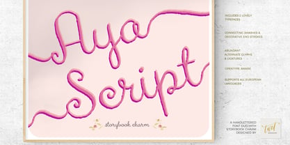 Aya Script Font Poster 1