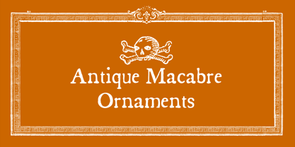 Antique Macabre Ornaments Font Poster 1