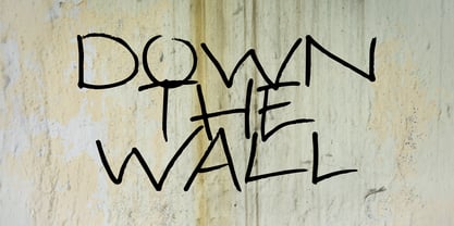 Down The Wall Font Poster 1