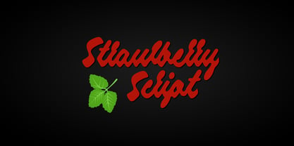 Strawberry Script Font Poster 1