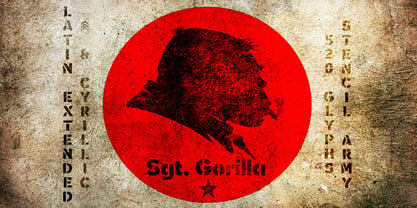 Sargento Gorila Fuente Póster 6