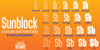 Sunblock Pro Font Poster 5