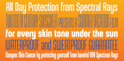 Sunblock Pro Font Poster 2