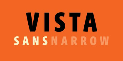 Vista Sans Narrow Font Poster 1