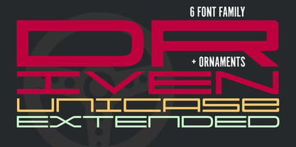 Driven Unicase Extended Font Poster 8