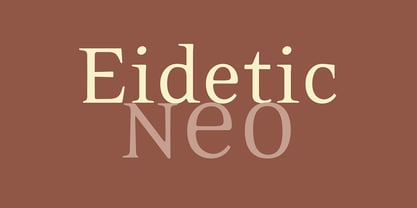 Eidetic Neo Font Poster 1