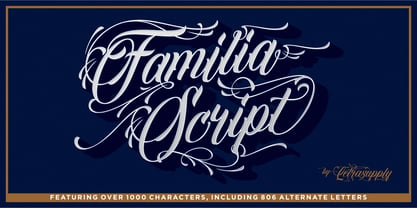 Familia Script Fuente Póster 1