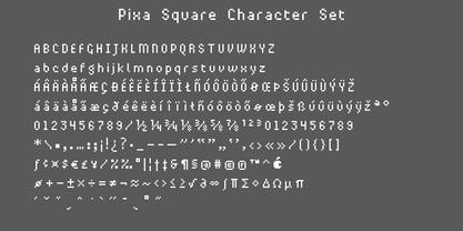 Pixa Square Font Poster 2